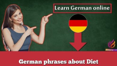 German phrases about Diet
