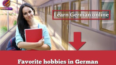 Favorite hobbies in German