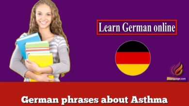 German phrases about Asthma