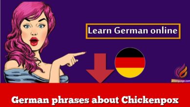 German phrases about Chickenpox