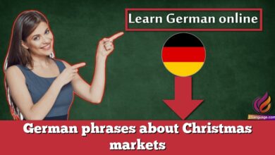 German phrases about Christmas markets