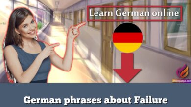 German phrases about Failure
