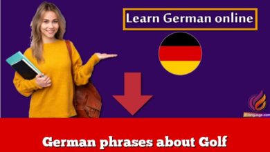 German phrases about Golf