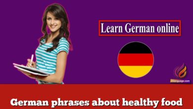 German phrases about healthy food