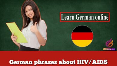 German phrases about HIV/AIDS