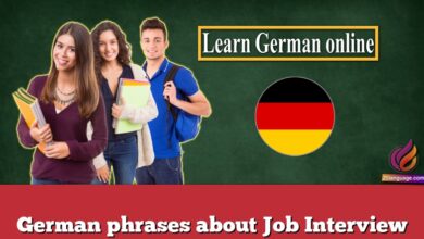 German phrases about Job Interview
