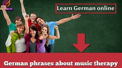 German phrases about music therapy