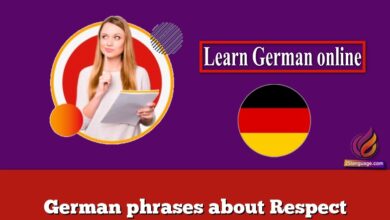 German phrases about Respect