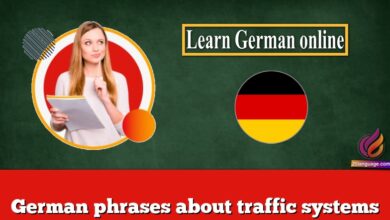 German phrases about traffic systems