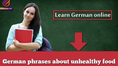 German phrases about unhealthy food