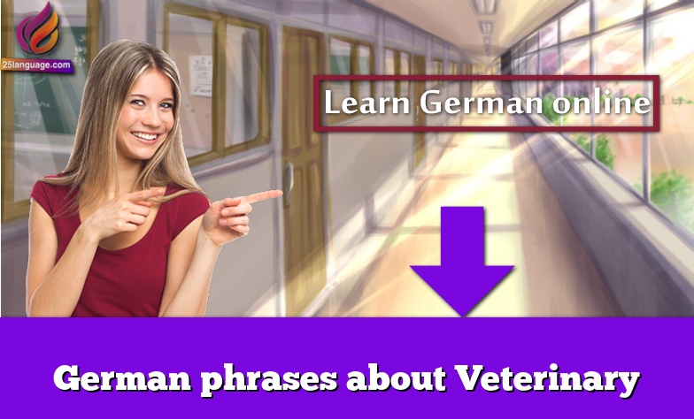 German phrases about Veterinary