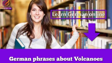 German phrases about Volcanoes