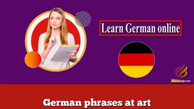 German phrases at art