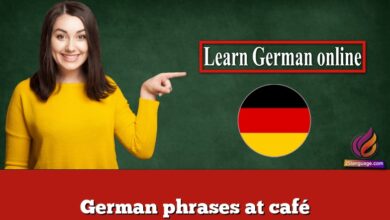 German phrases at café