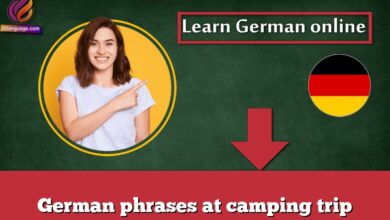 German phrases at camping trip