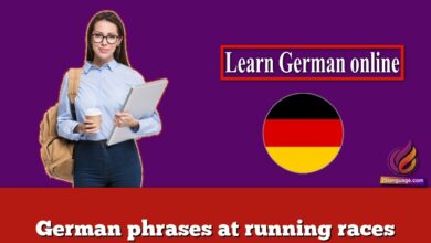 German phrases at running races