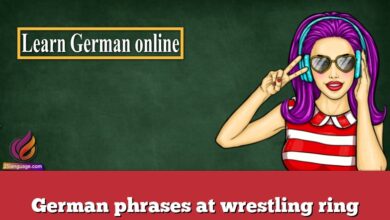 German phrases at wrestling ring