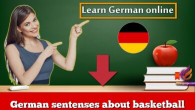 German sentenses about basketball