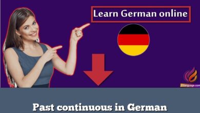 Past continuous in German