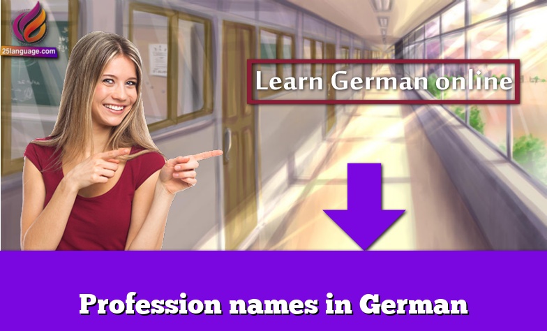 Profession names in German