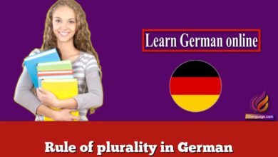 Rule of plurality in German