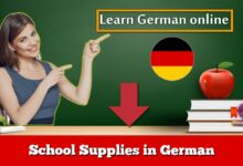 School Supplies in German