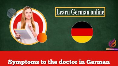 Symptoms to the doctor in German