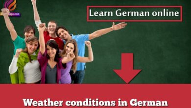 Weather conditions in German