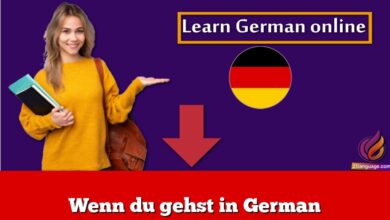 Wenn du gehst in German