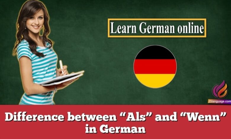 Difference between “Als” and “Wenn” in German