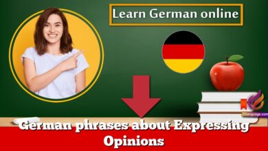 German phrases about Expressing Opinions