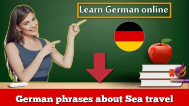 German phrases about Sea travel
