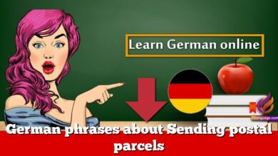 German phrases about Sending postal parcels