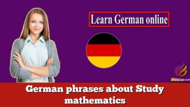German phrases about Study mathematics