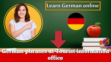 German phrases at Tourist information office