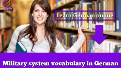 Military system vocabulary in German