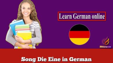 Song Die Eine in German