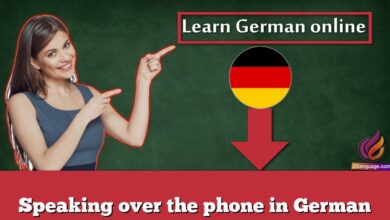 Speaking over the phone in German