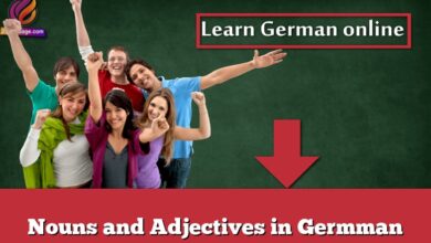 Nouns and Adjectives in Germman