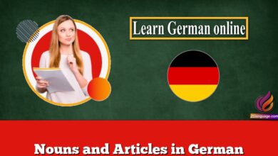 Nouns and Articles in German