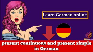 present continuous and present simple in German