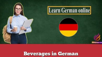 Beverages in German