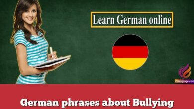 German phrases about Bullying
