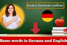 Same words in German and English