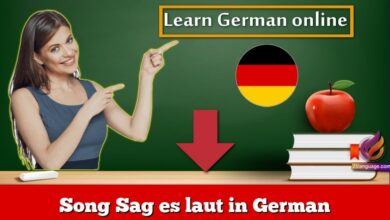 Song Sag es laut in German