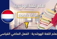 تعلم اللغة الهولندية : الفعل الماضي القياسي