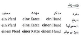 اداة التنكير في اللغة الالمانية