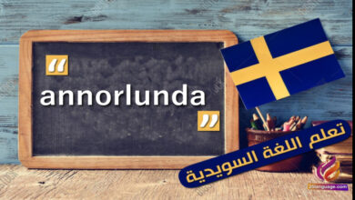 كلمة اليوم annorlunda في اللغة السويدية