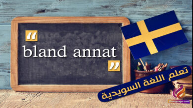 مصطلح Bland annat في اللغة السويدية