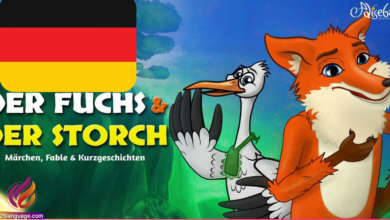Der Fuchs und der Storch الثعلب والبجعة باللغة الألمانية